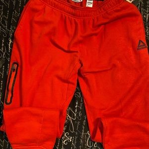 Reddish orange Reebok joggers!!